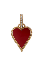 Enamel and Diamond Embellished Heart Charm